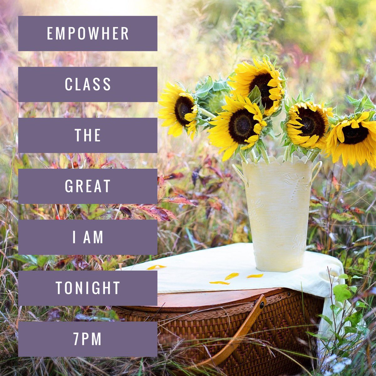 livingwaysa's tweet photo. EmpowHER class tonight at 7pm! We would love for you to join Pastor @mandyfender11 as she continues the series "THE GREAT I AM!" 

The first session after Conference will be crazy good!

Invite someone right now and bring them out tonight. 

#EmpowHER #Ladies #WomensClass https://t.co/BlTihSpSxx