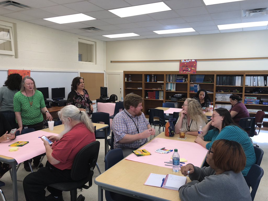 and_tc's tweet photo. Our paraprofessionals are preparing to engage in deep discussion and planning for restorative practices on our campuses!  #mindfulness #FWISD https://t.co/84df2Xekhe