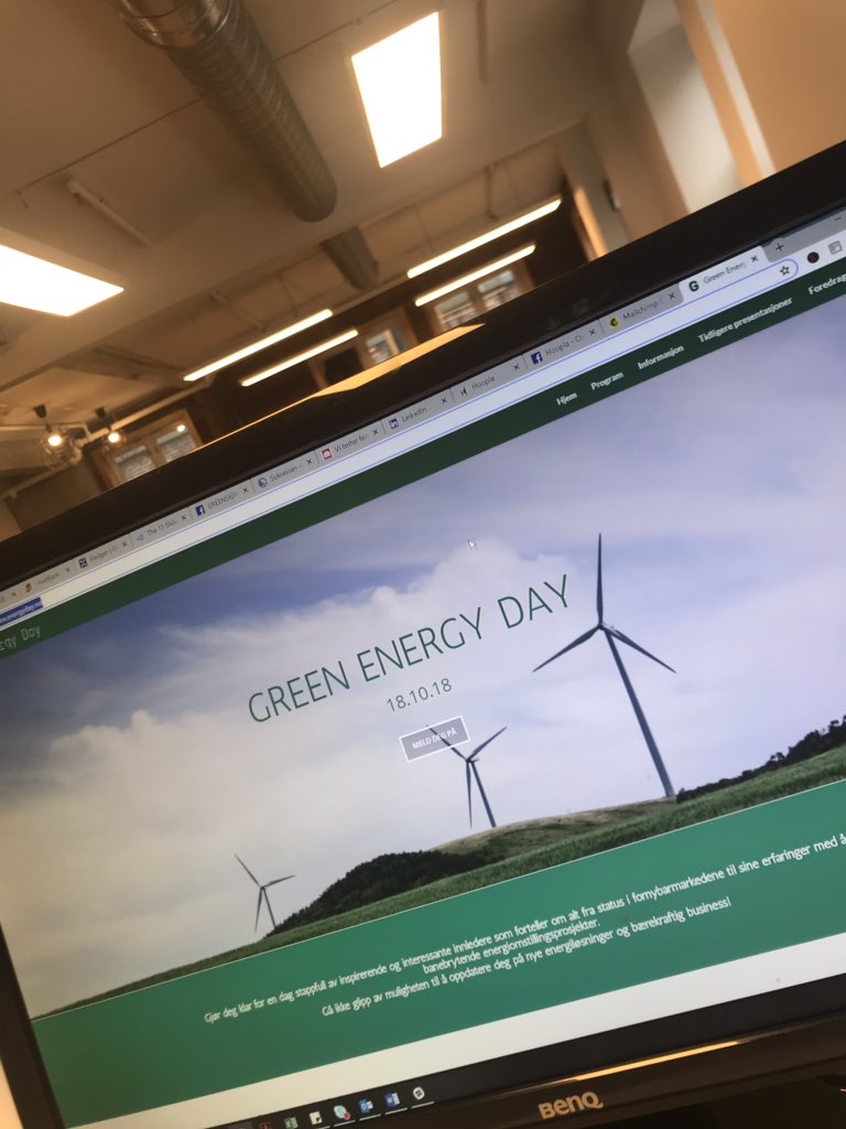 1,5 gradersmålet krever systematisk og målrettet arbeid med å øke andelen fornybar energi. Flere er heldigvis godt i gang, noen av dem kan du møte 18. oktober på #greenenergyday2018 energyday.hoopla.no/sales/ged2018