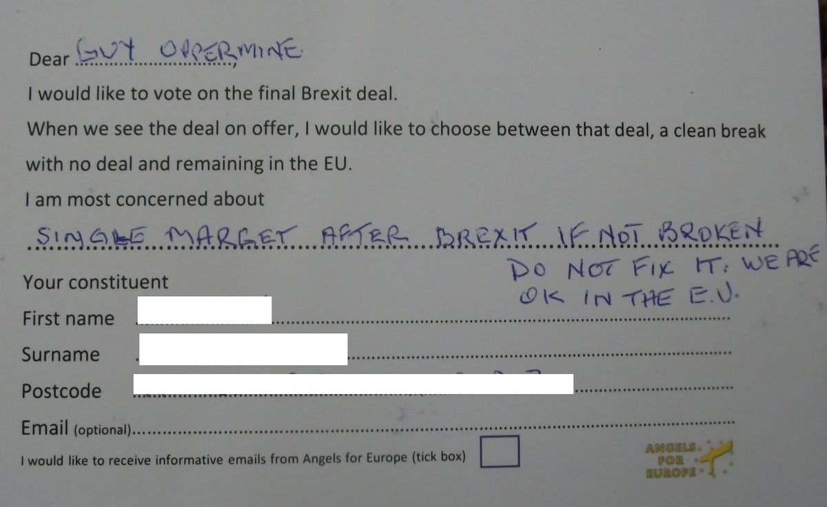 NTbrians4Europe's tweet photo. @acgrayling #Brexometers certainly say #Brexit is not going well. As one of our elderly constituents wrote in an MP postcard to @GuyOpperman : 'If it's not broken don't fix it. We are ok in the EU'. https://t.co/Mdk2soki8Z