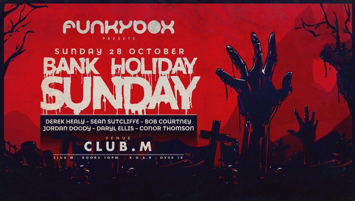 FunkyboxDublin's tweet image. Bank holiday Sunday we take over Club M 👀 DM to reserve a table now!