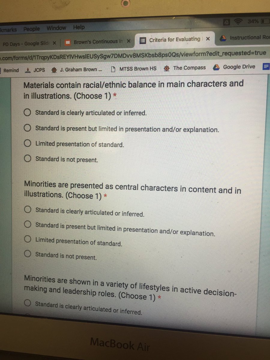 Brown_Principal's tweet photo. As part of the @mybrownschool racial equity plan, teachers are going to begin a curriculum review based on the Washington Model to determine racial bias. @kids_inspire @JCPSAsstSuptHS @jdm1906 @mammermanJCPS https://t.co/50qi989Odb