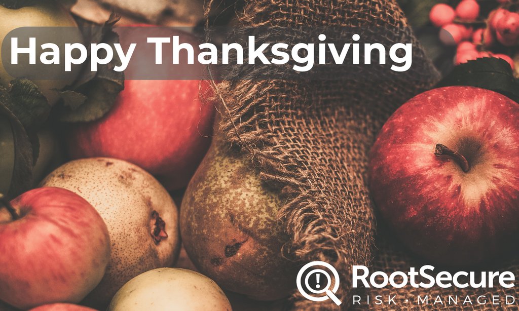 RootSecureHQ's tweet photo. Wishing all of our Canadians a happy and safe Thanksgiving. https://t.co/IJ7mhcxsR9