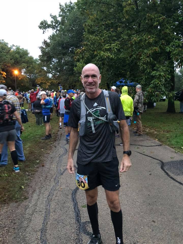 Rock_Athletics's tweet photo. How about a round of applause for SRU exercise science professor Jeff Lynn, who ran 100 miles (what?!) last weekend in just over 25 hours to place 44th at the Hennepin Hundred in Illinois. Oh yea - he also did it rocking this sweet Rock Football shirt. Congrats Dr. Lynn! https://t.co/WM2aUK3NPm