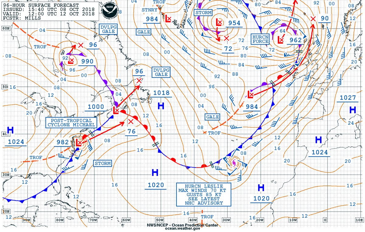 Atlantic Weather Charts