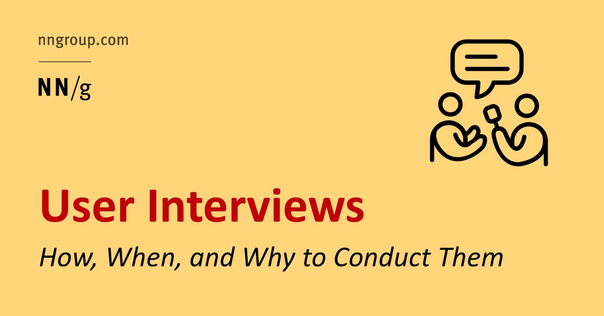 alikamran's tweet image. User Interviews: How, When, and Why to Conduct Them buff.ly/2QA7M2g @karaann #UX #urserResearch #researchMethod