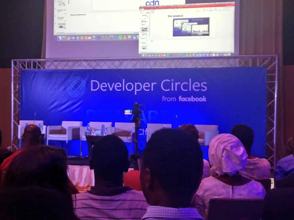 C'est parti pour la #DevParty de la communauté "Developer Circles" from <a href="/facebook/">Facebook</a> au Radisson Blu.
@evasowebion on stage.
Je présenterai le #Bot <a href="/monmenu_sn/">Mon Menu</a> développé par la Team <a href="/suite_sn/">SUITE</a>.
#Facebook #Community #Building #Innovations #VR #AI #Africa #DeveloperCircle <a href="/PapeNoble/">Young</a>
