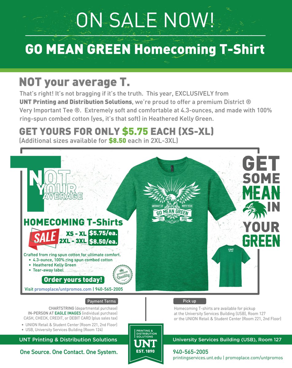 PDSPromo's tweet image. GEAR UP in this Limited-Edition HOMECOMING T | Get some MEAN in your GREEN!
