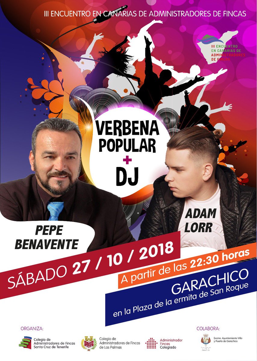 CAFTenerife's tweet photo. III #EncuentroEnCanarias...¡ y II #AdminRock!m❗️💃🏻🕺
Muy importante‼️Son eventos abiertos a la ciudadanía, como agradecimiento de los dos #CAF de las islas a la población canaria. ¡Nos espera el mejor pop/rock🎼, una verbena popular🤠 y DJ🎧 ¡Díselo a todos!🤗 https://t.co/8Y58kZZBvx