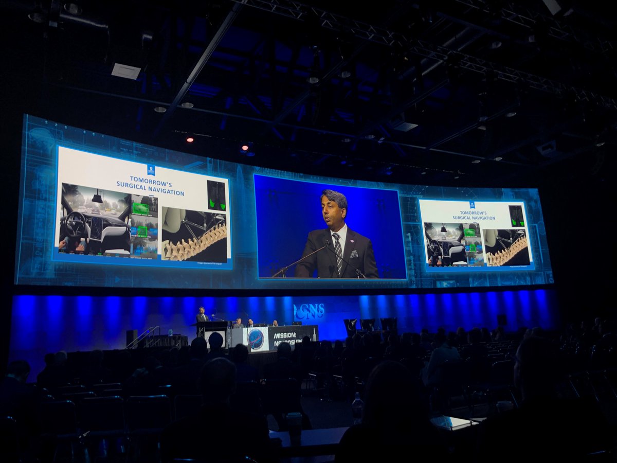 7DSurgical's tweet image. Thank you to @AshSharan, President of Congress of Neurological Surgeons @CNS, for recognizing Machine-vision Image Guidance (MvIGS) in his excellent address to the attendees about the future of neurosurgery! #MissionNeurosurgery #noradiation #fastersaferbettercheaper