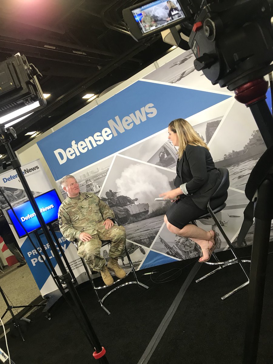 peogcs's tweet image. Sitting down with @JenJudson from to discuss Army modernization, readiness and delivering capabilities to our Soldiers #AUSA2018 #ModernizationMonday