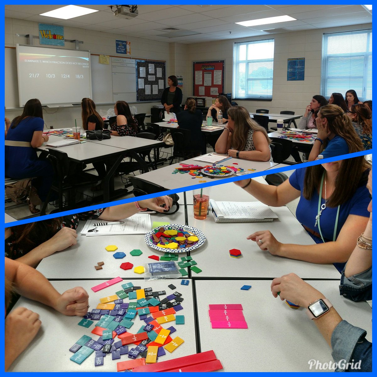 AmoresMathLabs's tweet photo. TY @Mrs_MonicaH, 5th Gr T @MtHopeNanjemoy, for inviting me to present fractions today at @CCPS Columbus Day PD.  #FractionSense #CRA-AllTheWay https://t.co/VuymZAWx60