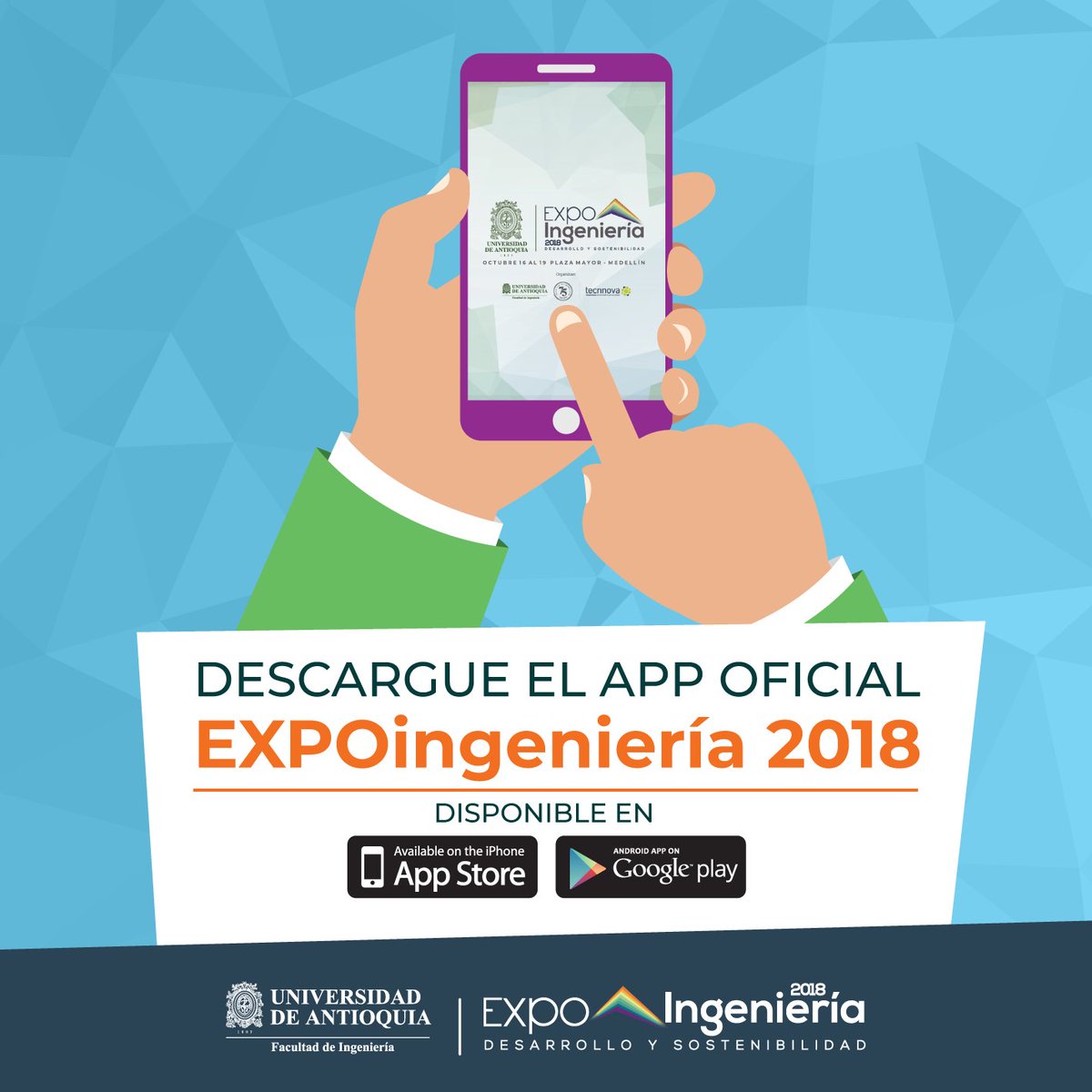 expo_ingenieria's tweet photo. ¡Decarga ya la App de #EXPOIngeniería2018 gratis!

 ⭐ Google Play ▶️ https://t.co/5ITWtNbLCH
 ⭐ App Store    ▶️ https://t.co/kcIuvx5umD

¡Y conoce la programación, las actividades, la información detallada, ubicación en tiempo real y muchas cosas más!👏👏👏 https://t.co/KCZA3rOEzU