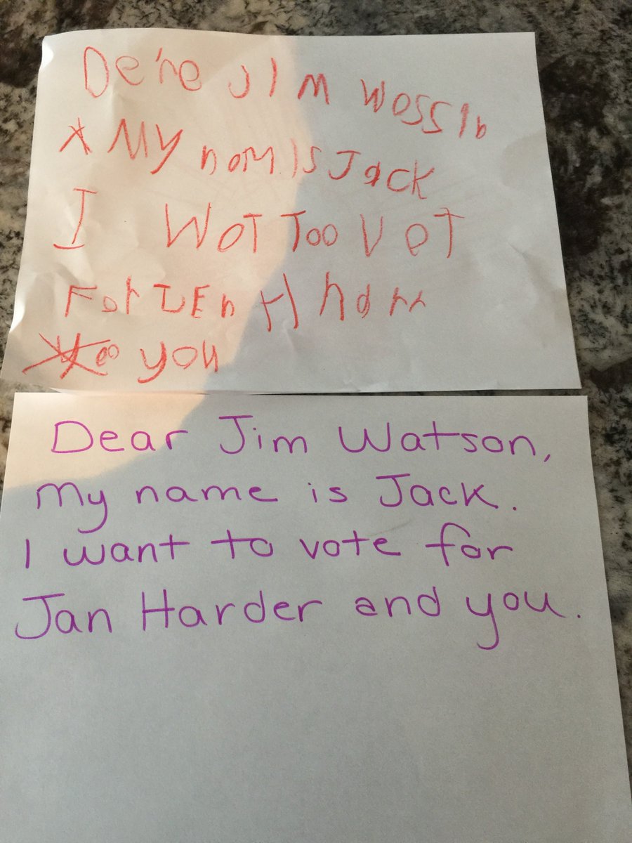 TeamJanHARDER's tweet photo. Thanks Jack (4 years old) for supporting @BarrhavenJan and helping your parents vote this past weekend @BarrhavenMinto , we'll let @JimWatsonOttawa know he's got your support as well. #Barrhaven #ottvote https://t.co/8ddYAZWXSC