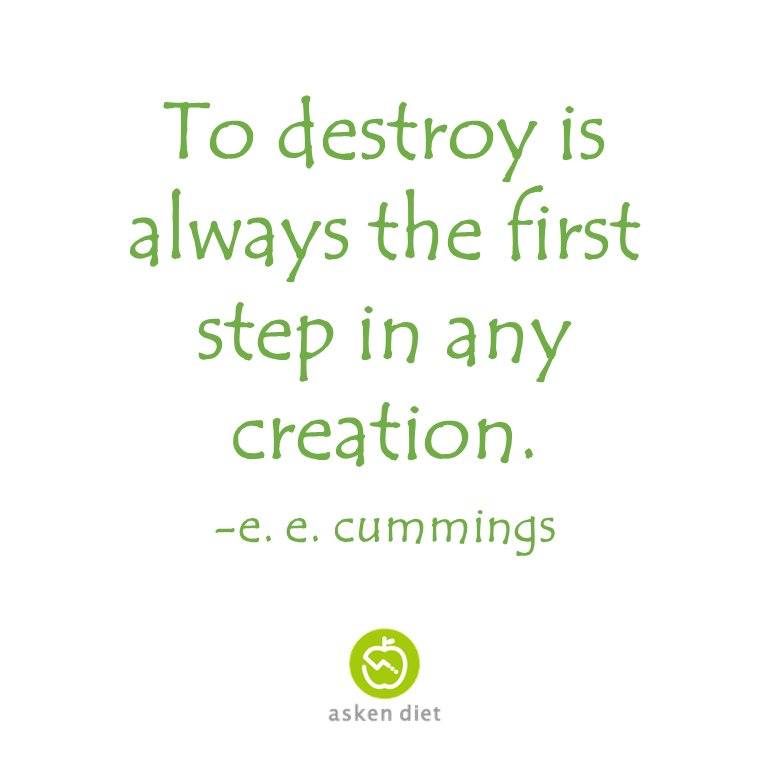 AskenDiet's tweet photo. To destroy is always the first step in any creation.
.
#AskenDiet #motivationmonday #Mondaymotivation #dontbeafraid #dontbeafraidofchange #makechanges #startfromzero https://t.co/h3rHXlX05y