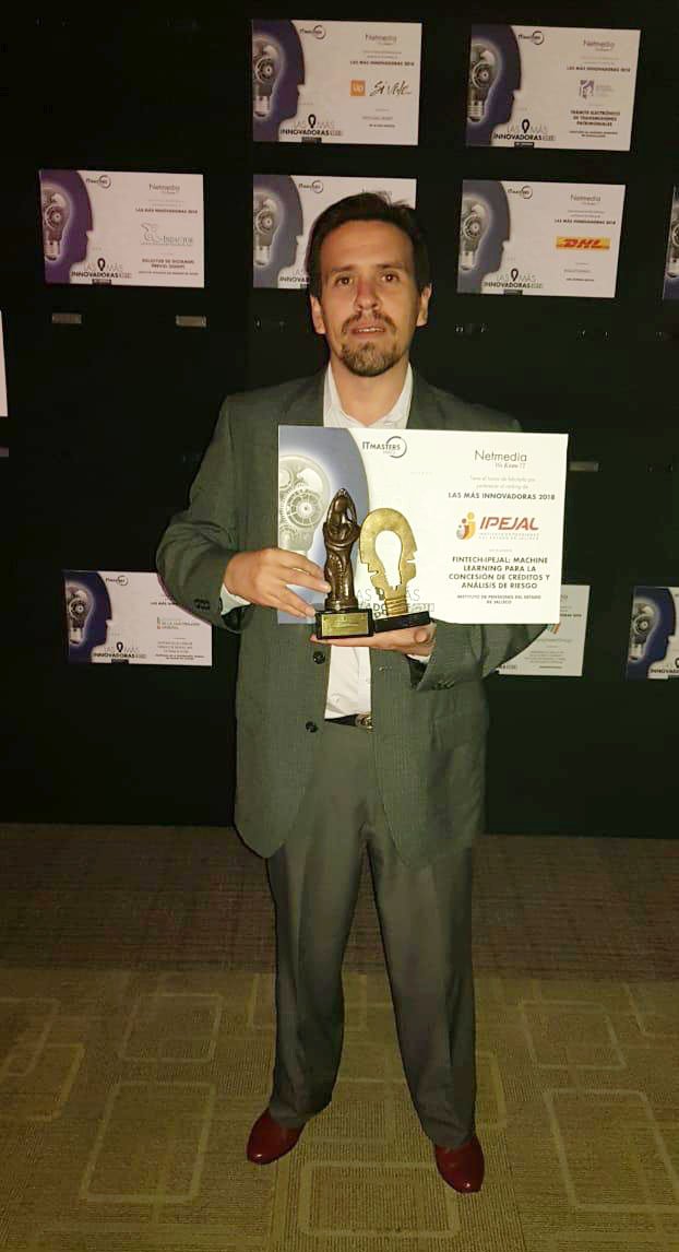ipejalgob's tweet photo. La revista #ITMasterMag premió a #LasMasInnovadoras del Sector Público seleccionando al proyecto FINTECH-IPEJAL  Machine Learning para la concesión de créditos y análisis de riesgos desarrollado por Dirección de Informática y Sistemas (DIS) @angie24ar @ipejalgob https://t.co/WsZiwWq8wB