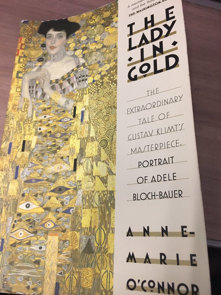 Reading this stunning book by <a href="/theladyingold/">Anne-Marie O'Connor</a> on way back from Vienna. So many moving stories.