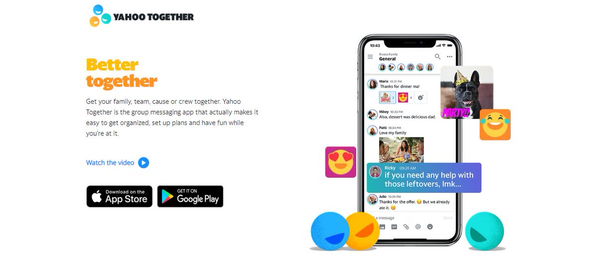 ياهوو تطلق تطبيق جديد للأندرويد و iOS للتراسل الجماعي شبيه بمجموعات الـ #واتساب

together.yahoo.com