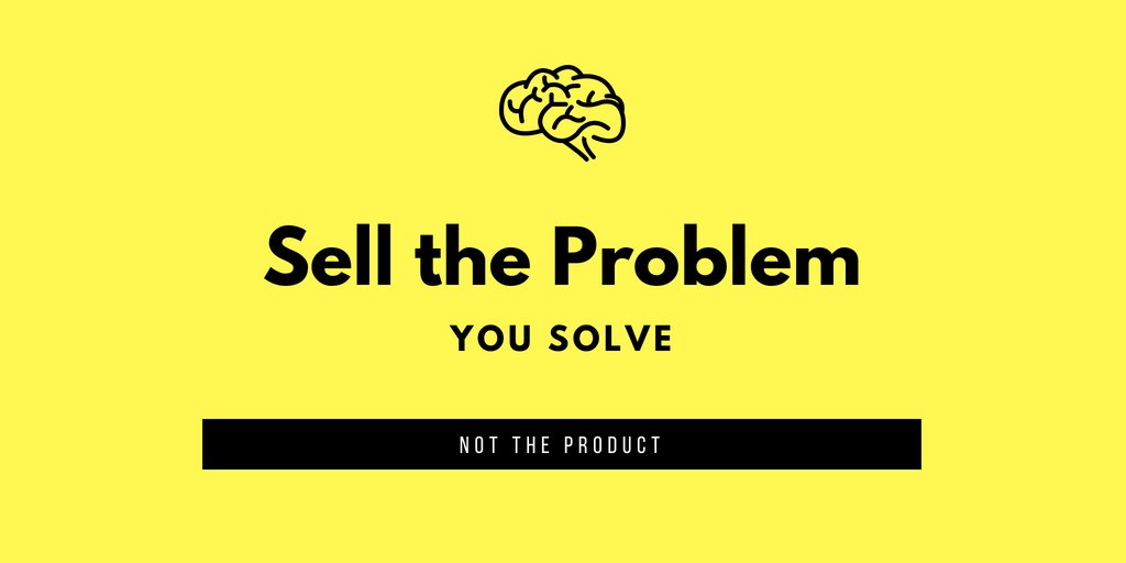 SolomotoGlobal's tweet photo. Sell the problem you solve, not the product. #SMB #SmallBusiness https://t.co/ss6MCgWfrw