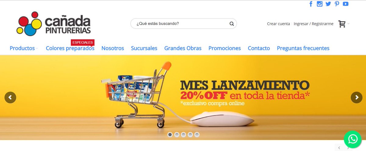 Felicitaciones a Pinturerías Red Cañada por su nueva tienda onLine de eCommerce con ROLLPIX iShop cañadapinturerias.com.ar  integrada con Zeus de <a href="/GrupoInfosis/">Infosis</a>