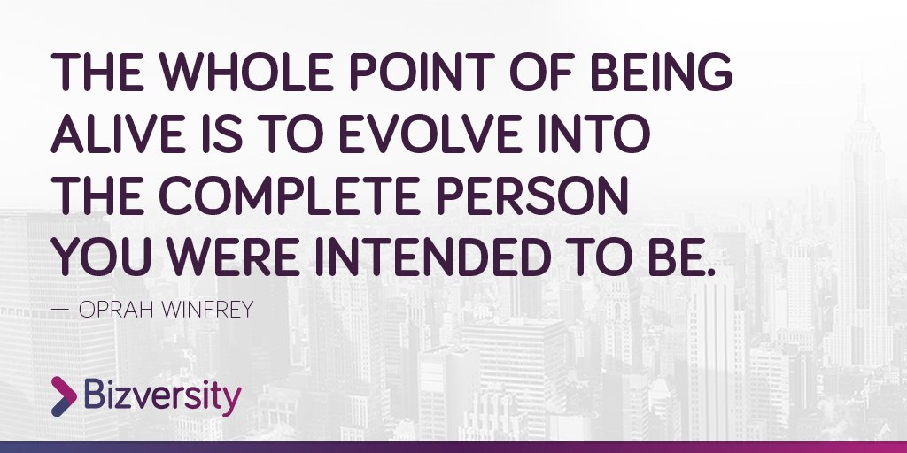 "The whole point of being alive is to evolve into the complete person you were intended to be." - Oprah Winfrey #Quoteoftheday