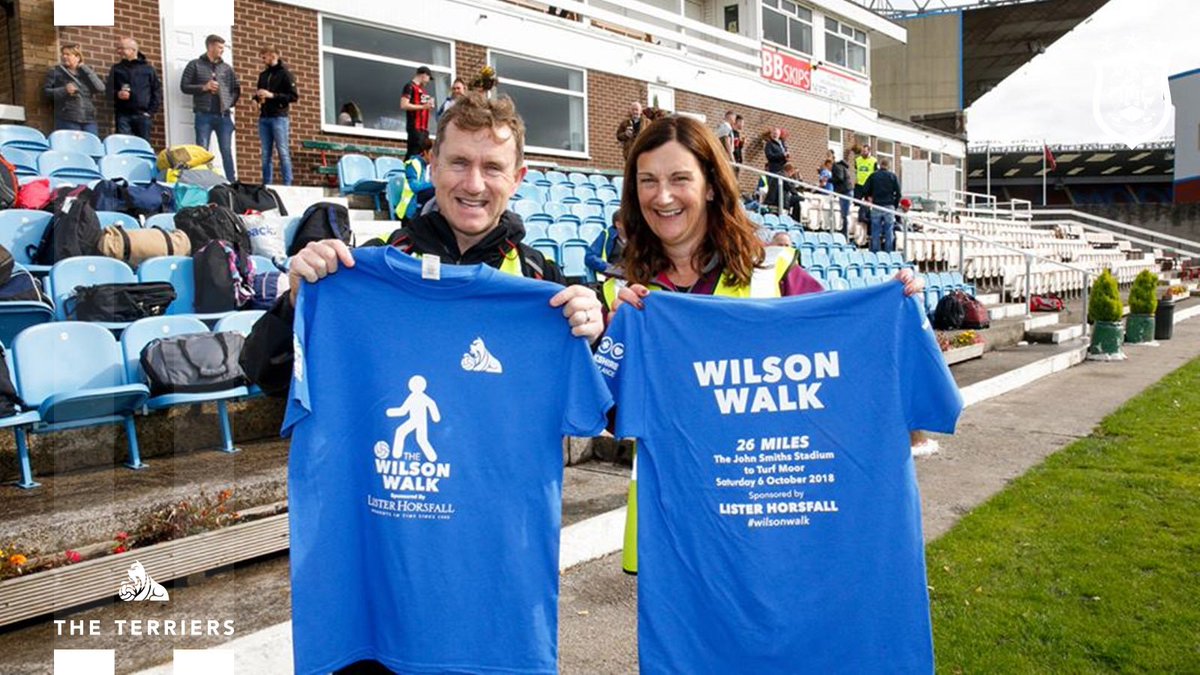 htafc's tweet photo. 🚶♀️The #WilsonWalk saw supporters walk over 26-miles from #htafc's @johnsmithstadia to Turf Moor.
🗣️Boothy: "What a great thing to have done for the charities in honour of Ray Wilson"
👇 Sponsor now!
💻➡️https://t.co/uQnKobLCaT
📲Text KIUC83 £5 to 70070.
@ListerHorsfall (AT) https://t.co/Si4t7oIpMq