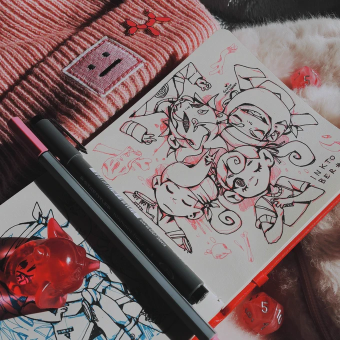 D A Y EIGHTT ! all characters so far #inktober 