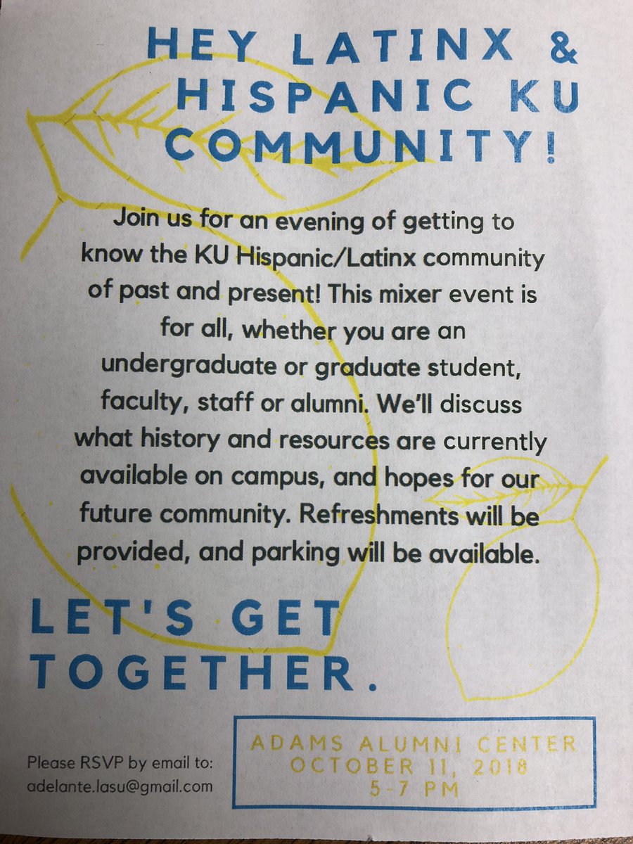 Latinx students, faculty, staff and alumni check out this event!!