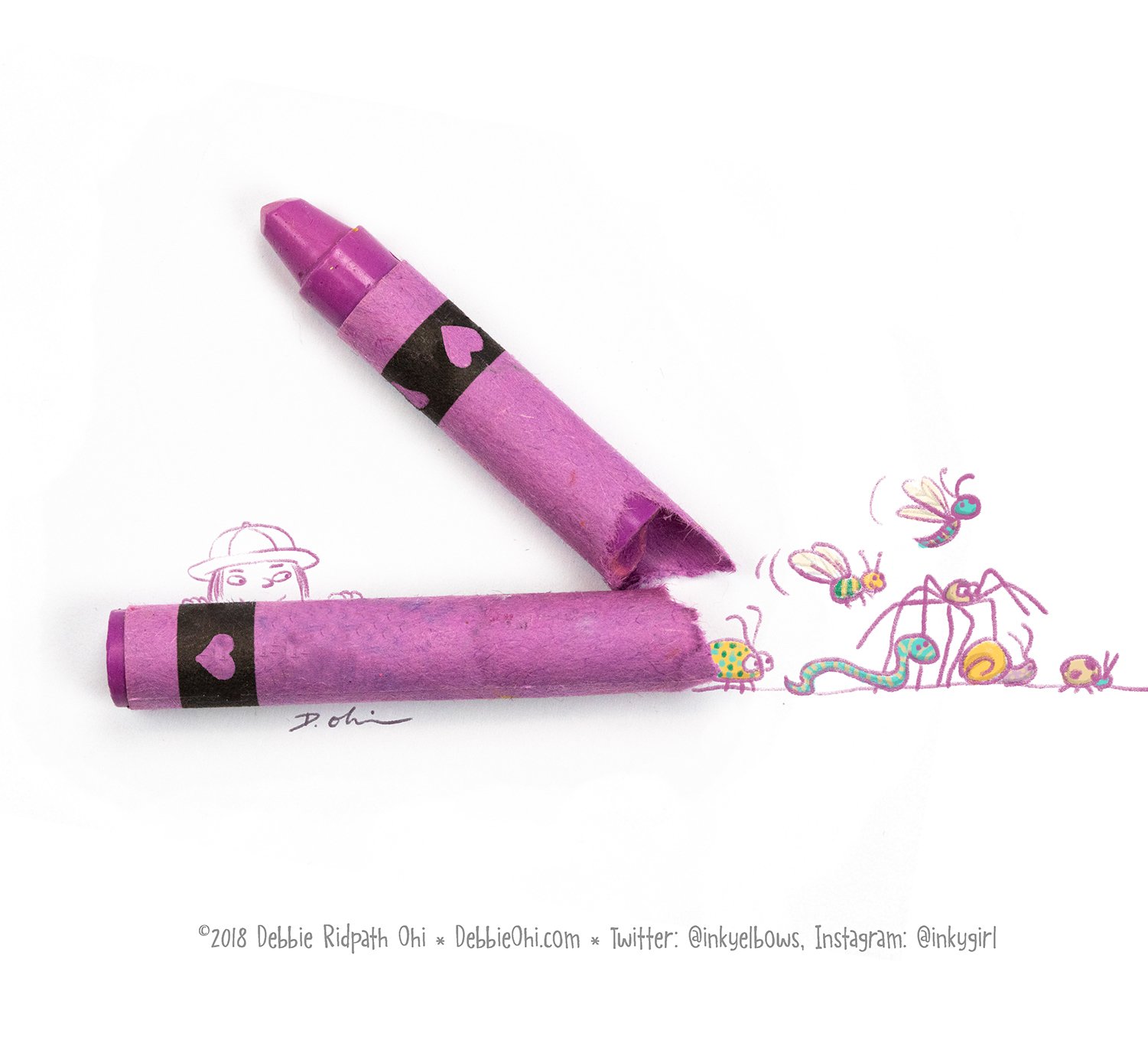 Broken Crayon 29: Carnation Pink Flamingo OHI0710 - Debbie Ridpath Ohi