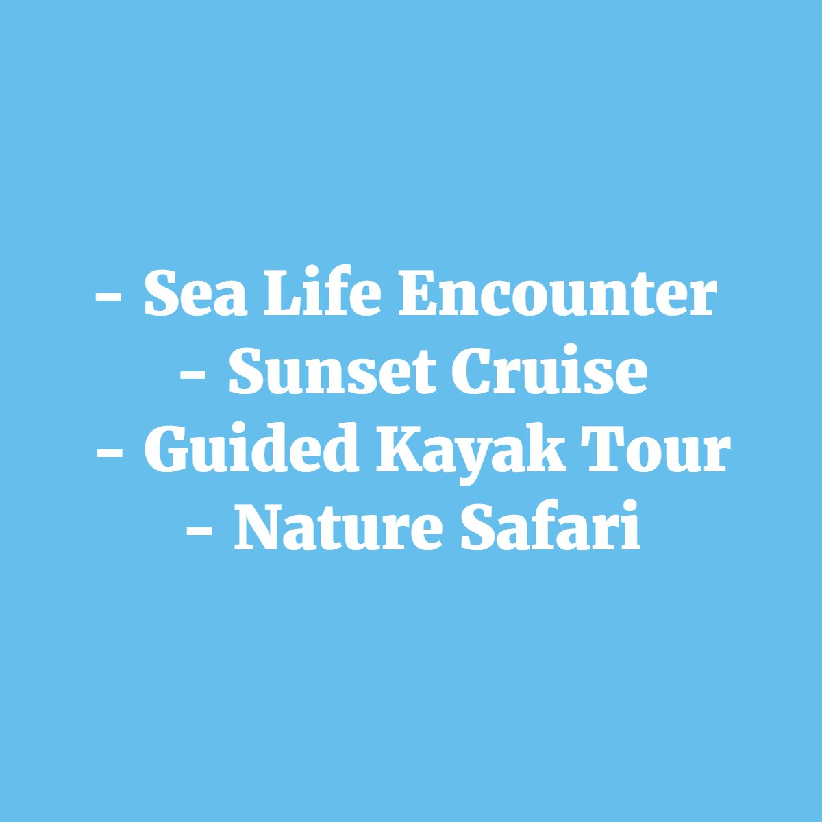 Which of our eco-tours will you be crossing off your list next?