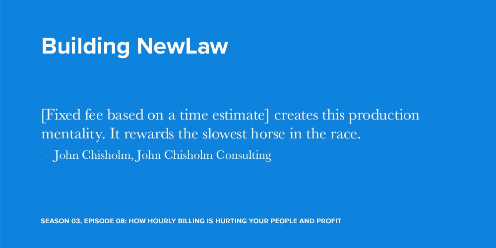 buildingnewlaw's tweet photo. You want to be a better lawyer and mentor. We think that getting rid of your hourly rate is an important step. Listen to our chat with @ChisConsult  to hear why you should work to change your law firm’s billing model. https://t.co/1w9l7YtDGa https://t.co/m46lqKF53o