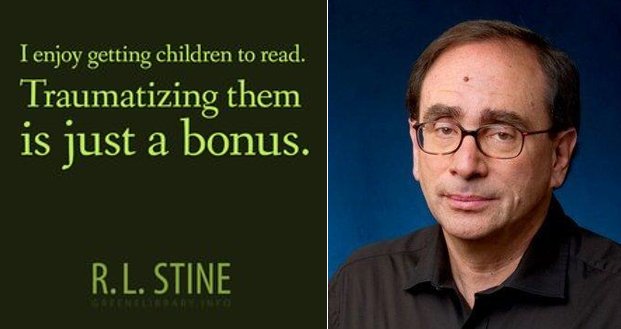 Happy birthday R. L. Stine! Maybe one of his books will inspire you this Halloween!  