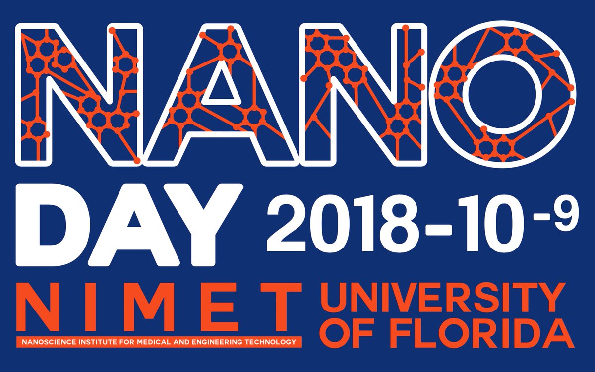 <a href="/UFNIMET/">NIMET</a> is excited to co-host many of UF's #NationalNanoDay events tomorrow on NanoDay 2018-10^-9. Included are a Nanotech Innovators Panel, Facility Open House, Research Showcase, 100-Billion-Nanometer Dash with <a href="/AlbertGator/">Albert</a>. For the full agenda: eng.ufl.edu/nimet/events/n…
