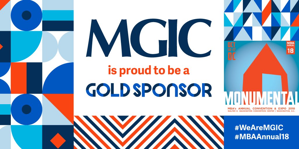 MGIC's tweet photo. Join us Oct 15 at the @MBAMortgage Annual Convention and Expo. Stephen Mackey, MGIC EVP and CRO, will help present Market Opportunities: Trends in #Mortgage Credit. Learn more: https://t.co/Zq8GsgRtIl - #WeAreMGIC - #MBAAnnual18 https://t.co/GdzUtvVI0g