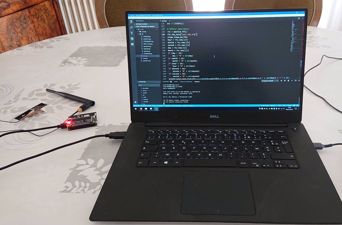 Tomcoms's tweet image. Zenseat is on a good way !! Wait the SIM Thank Charles  @pycomIOT #IoT #PySense #PyTrack @raymatter55
