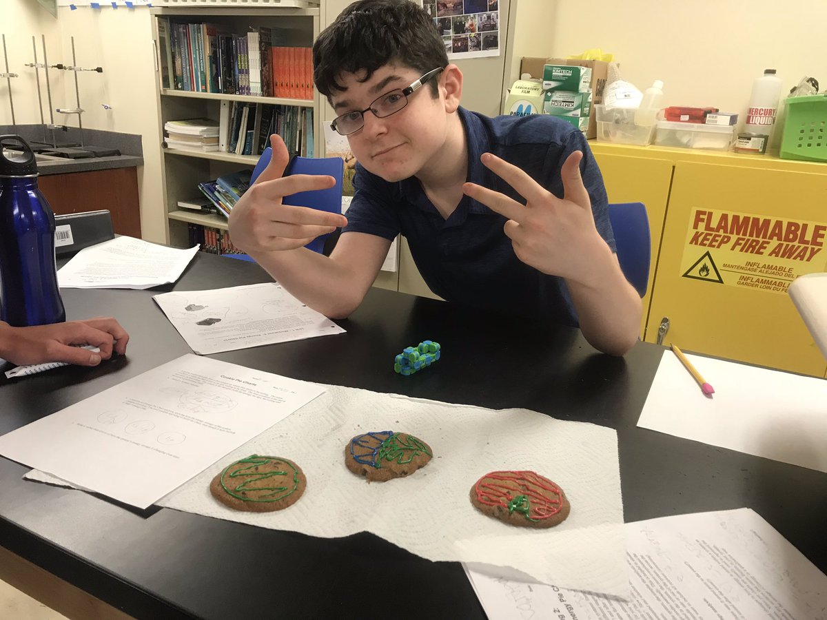MrsWaltonWRUS's tweet photo. Representing energy change with “cookie” pie charts in Physical Science #yum https://t.co/Gxc0N5z9KN