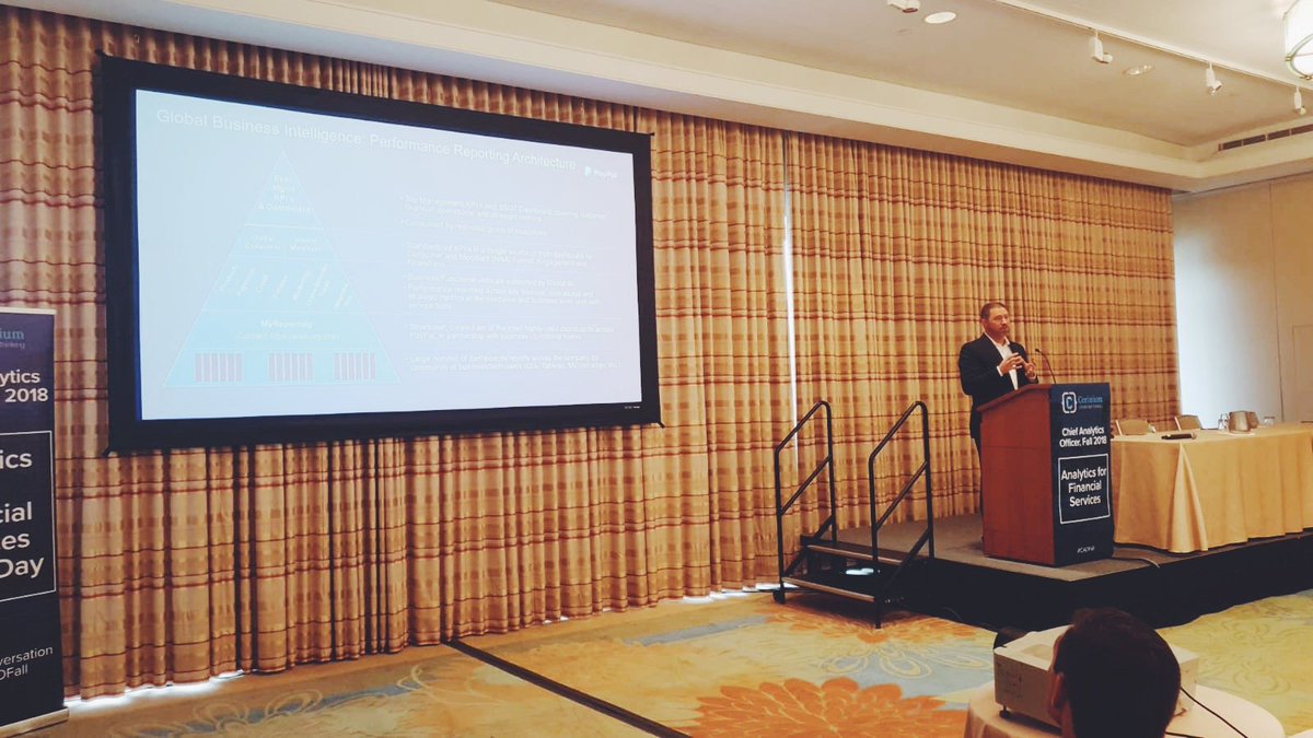CoriniumGlobal's tweet image. Daniel Baranowski, Global Head of Business Intelligence at @PayPal talked about massively reducing the reporting architecture in order to achieve more seamless business intelligence today at #CAOFall #FallIntoAnalytics #ChiefAnalyticsOfficer #Fall #Analytics #BusinessIntelligence
