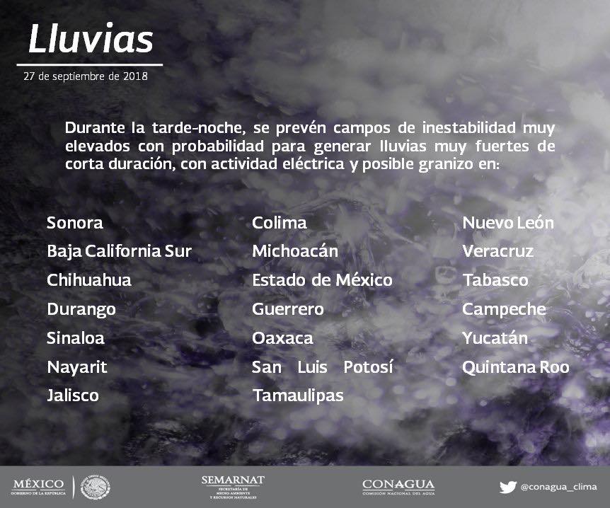 #FelizJueves En esta temporada de lluvias manténganse informados a través de las cuentas oficiales de la <a href="/conagua_clima/">CONAGUA Clima</a> y @PcSegob #PrevenirEsVivir