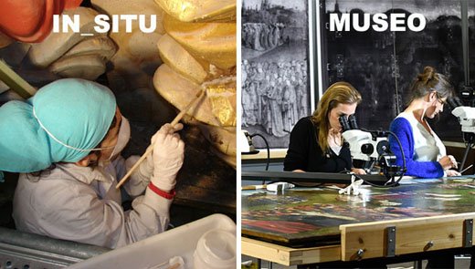 restaur_accion's tweet photo. Estamos celebrando el #14ODíaCR , y voy a aprovechar para contaros como es de verdad una obra de restauración in_situ de un retablo, y así desterrar de una vez por todas ese falso glamour que rodea esta profesión.
Ojo, que he dicho in_situ, no museo. (HILO) https://t.co/60A97wh17t
