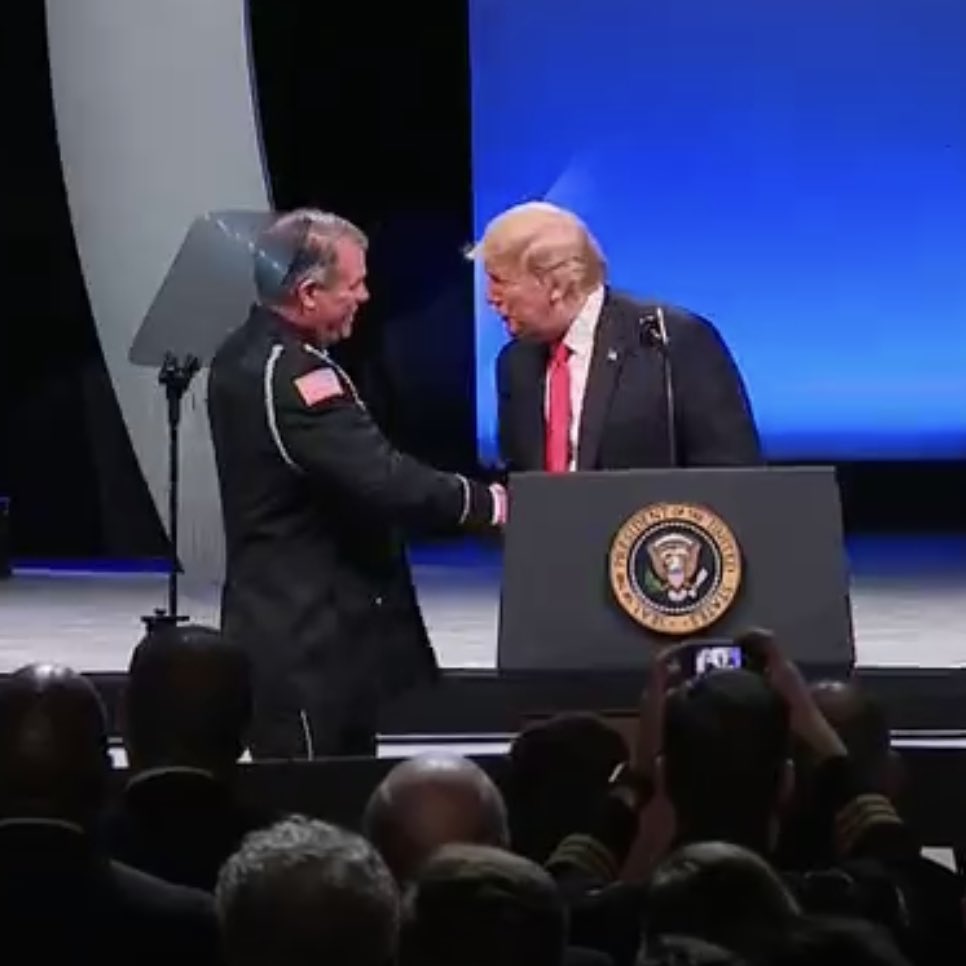 DixonPolice's tweet photo. Officer Dallas and the other finalists for the @TheIACP Officer of the Year Award were recognized by @POTUS @realDonaldTrump today at the #IACP2018 Conference in Orlando. https://t.co/bKMy01L3Tz