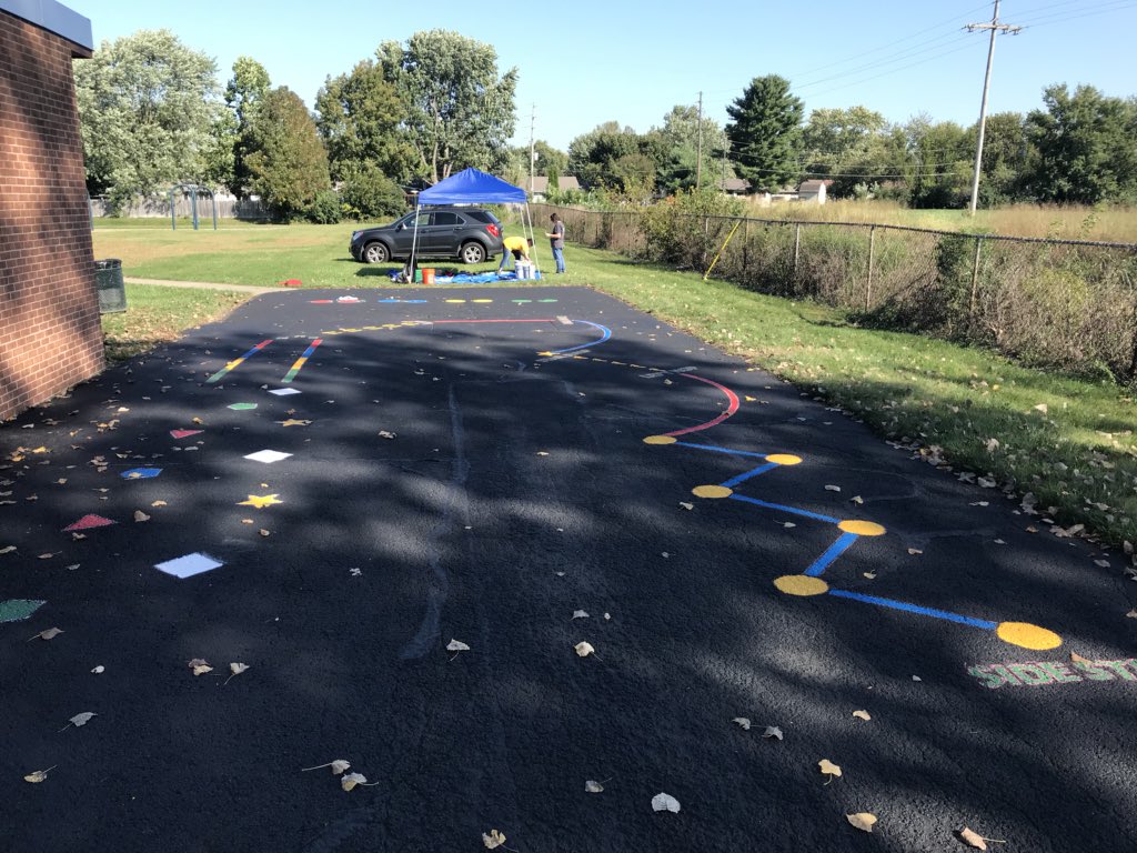 PlayworksIND's tweet photo. Some of the incredible finished product done by @tcunet employees during their Day of Giving at @GWSNortheast!! #TCUCommunityCommitted https://t.co/WNskdsG7DV