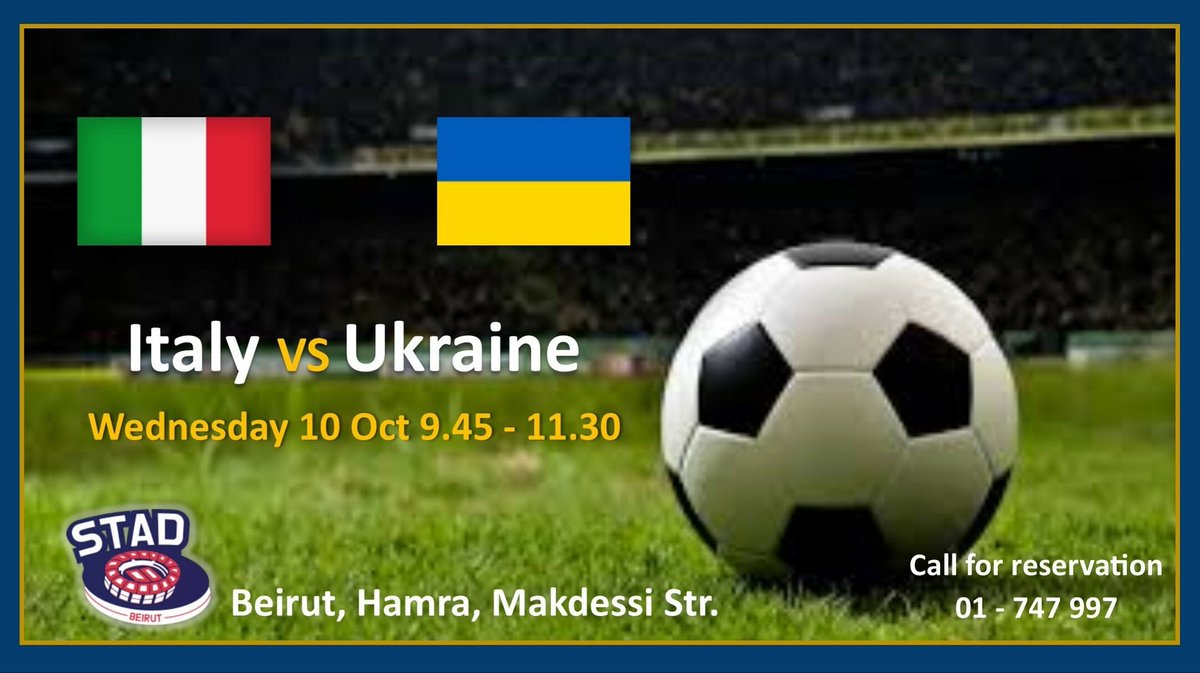 stadrestocafe's tweet photo. #livefootball #italy vs #ukraine #footballmatch #wednesdaynight #live at STAD #cafe #caferestaurant #sports #sportscafe #karaoke #yummyfood #tasty #nominimumorder #call4reservation https://t.co/dyc5NHWjxw