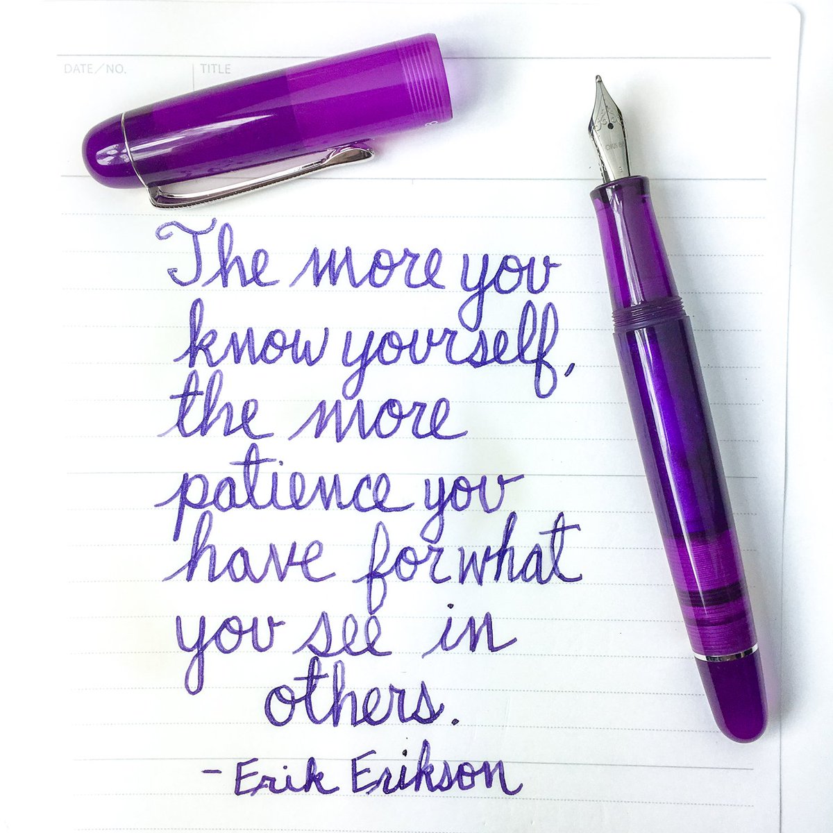 BcreativePhoto's tweet photo. Opus 88 Picnic Purple inked with Diamine Lilac Satin for @GouletPens #mondaymatchupgiveaway https://t.co/L8p1HzlQn6