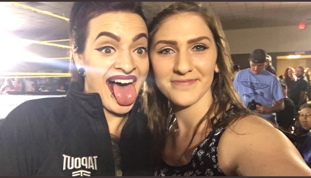 MorGunShow's tweet photo. Throwback to me and @RubyRiottWWE at NXT Lakeland #Thrrowback #RiottSquad #RAWisRiott https://t.co/UrgCTYhawN