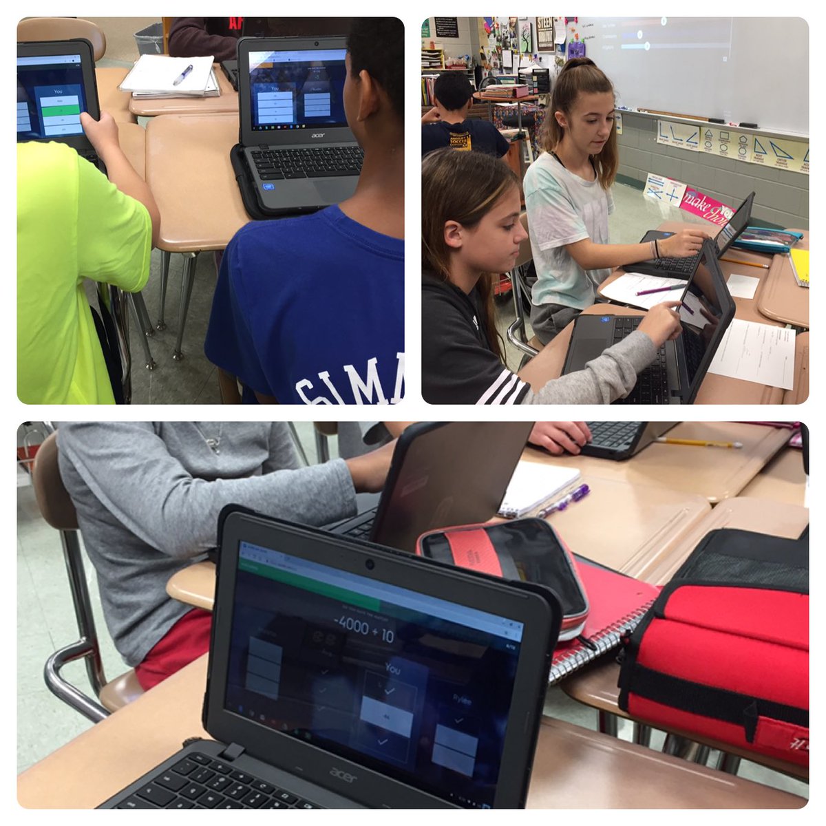 sbranca67's tweet image. 7th Grade Pre-Algebra students playing Quizlet Live to review integer operations @Arcolamsd @StarsonNstarson @Methacton @MethactonEA