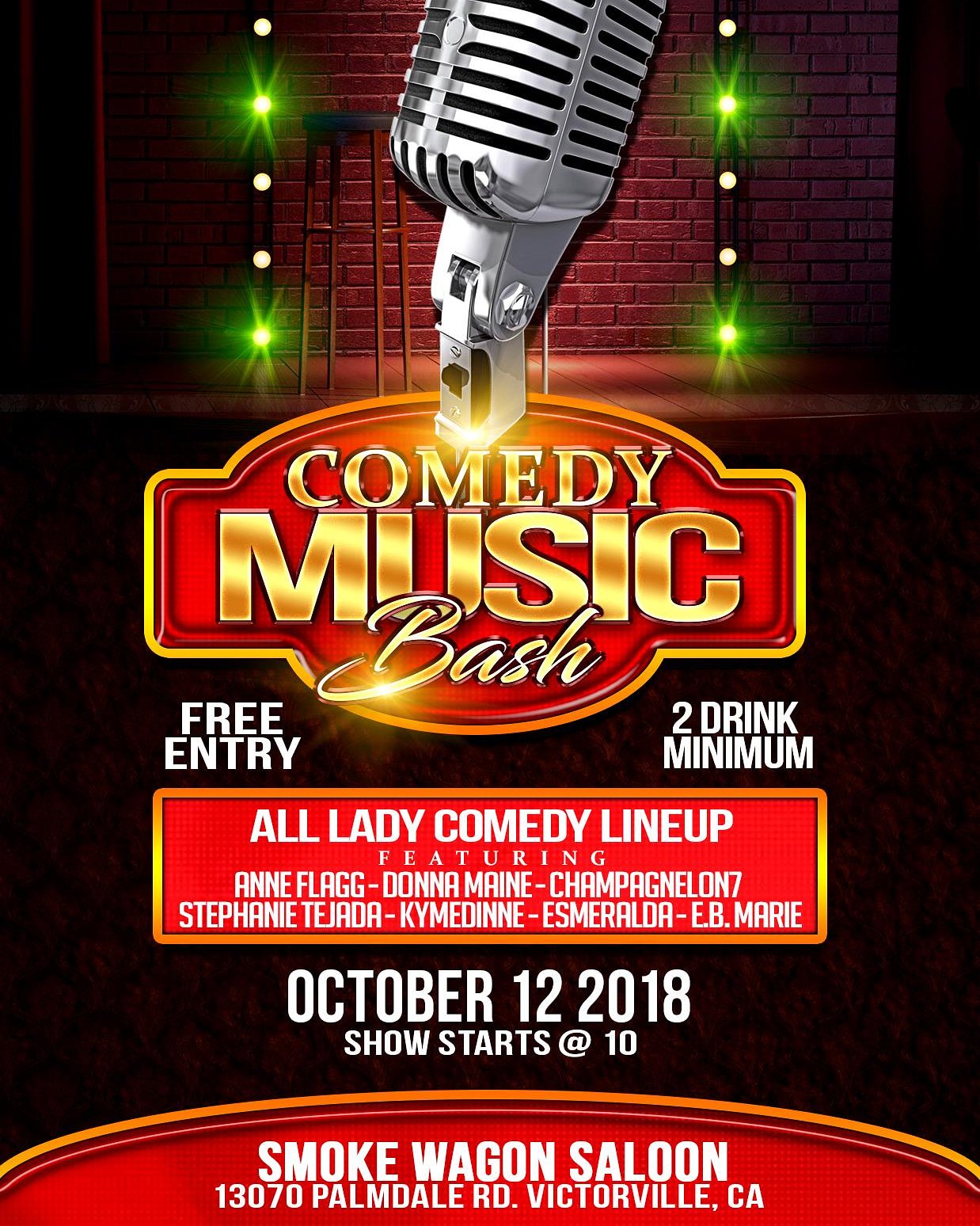 Smoke Wagon Saloon on Twitter "Please join us Friday, October 12th for