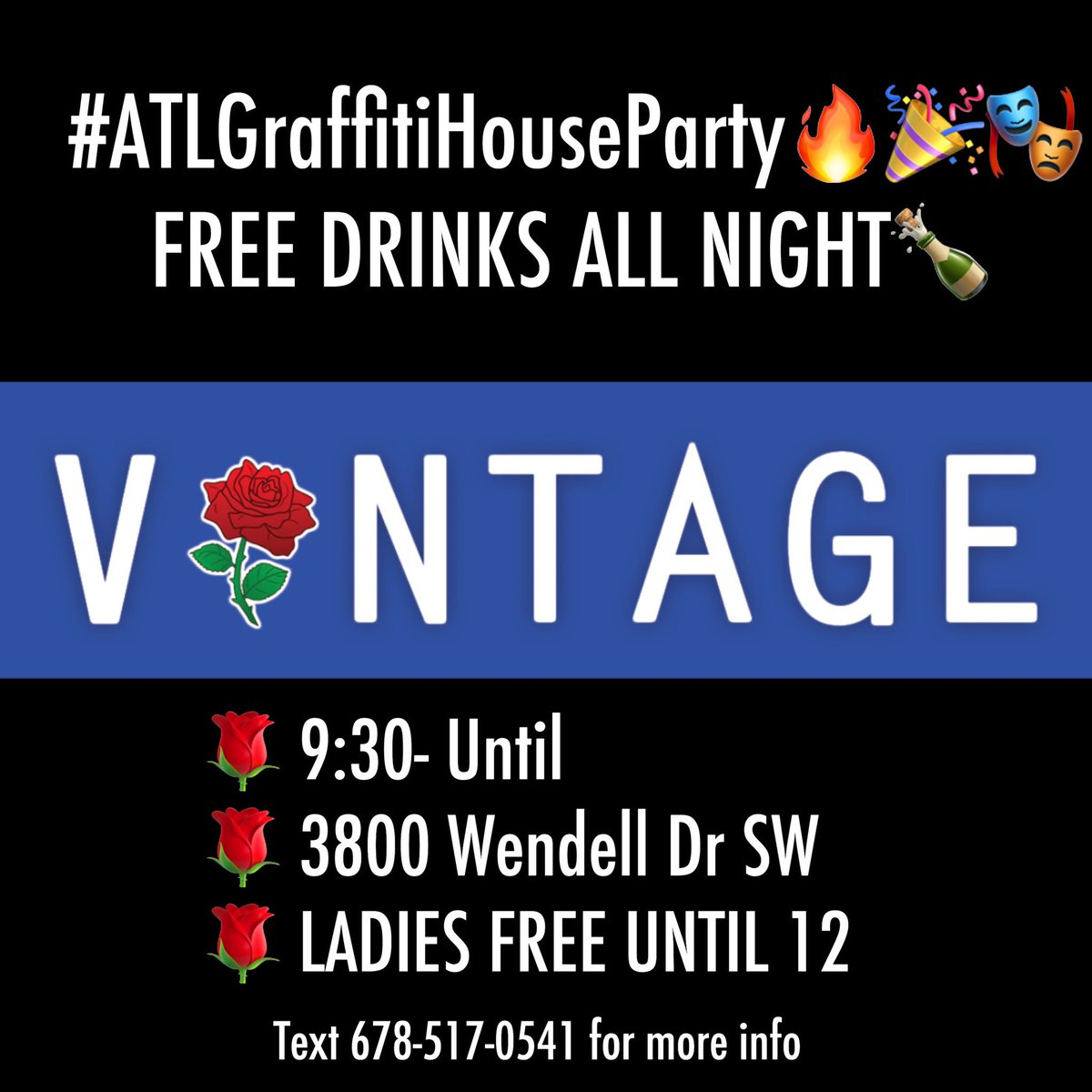 AviG1206's tweet photo. #ATLGraffitiHouseParty This Friday🔥
Beer Pong 🍻Pool Table 🙌🏾 Free Drinks All Night🍾 Confetti Blasts and many more 😈
#GT22 #GT21 #GT20 #GT19
#Emory22 #Emory21 #Emory20 #Emory19 #AUC22 #AUC21 #AUC20 #AUC19 #StateNotSouthern #ClaytonNotColumbus https://t.co/3BWCWrtEwr