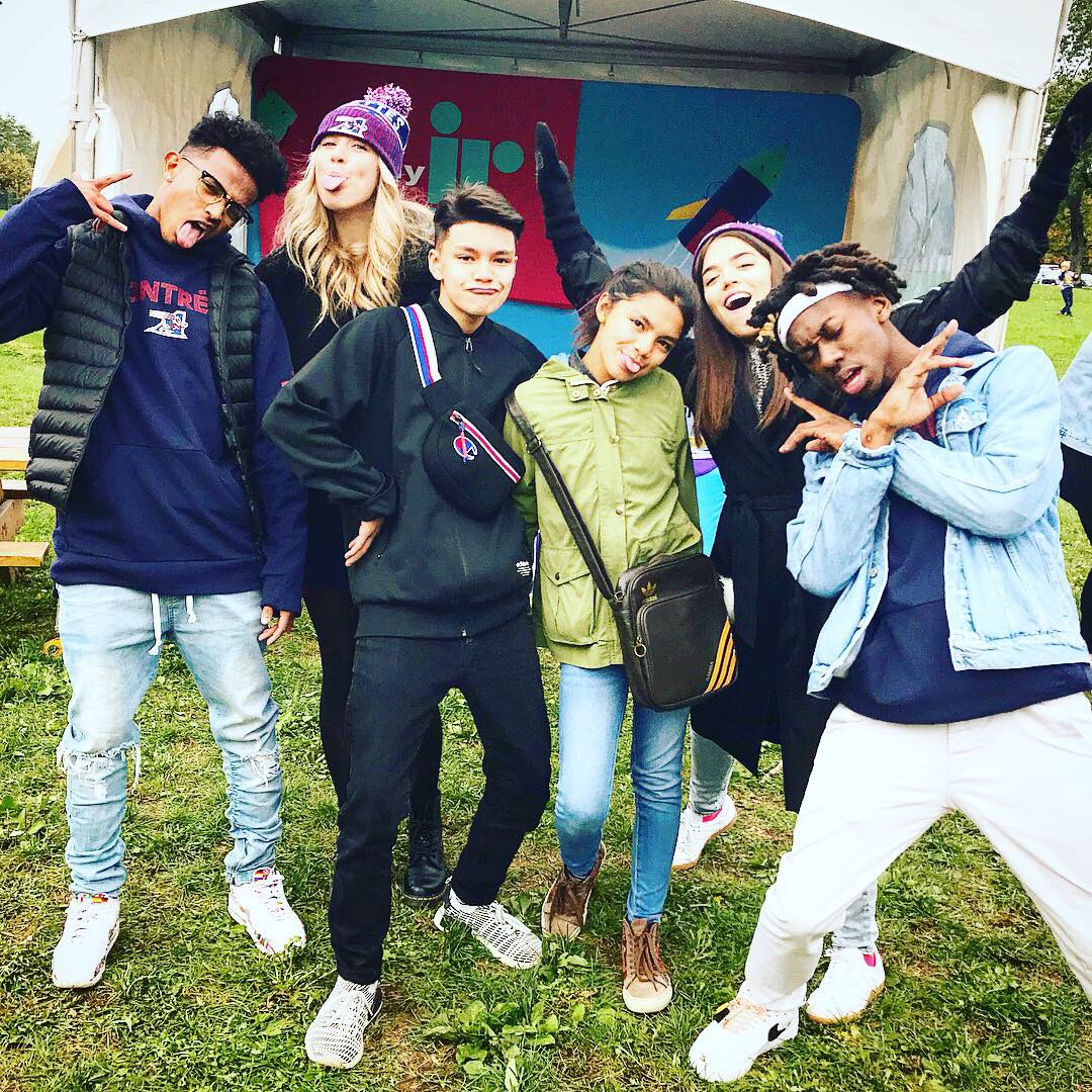 BrandonTyLising's tweet photo. Happy Thanksgiving everyone 🇨🇦🦃! So thankful for this opportunity and so much more!! So fun hanging out with these guys from @thenextstep @Family_Channel tent in Montreal at the @MTLAlouettes game! #thenextstep #jtroupe #omd #familychannel https://t.co/IEeAd368W4