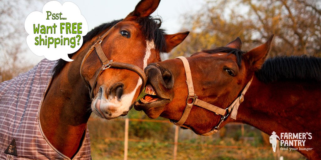 farmpantry's tweet photo. There's a rumor Farmer's Pantry online shop is offering #FreeShipping. Well it's true! Use code: HORSESMOUTH for free shipping off purchases of $25 or more. Shop Now: https://t.co/6j0zSMdS90 https://t.co/jCvVABEm2N