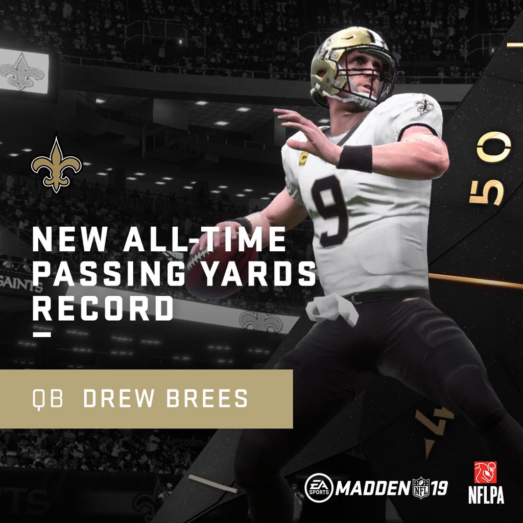 Madden Nfl 22 On Twitter Congrats To Drewbrees For Becoming The All Time Leader In Passing Yards Gosaints Madden19 Madden Nfl 22 On Twitter Congrats To Drewbrees For Becoming The All Time Leader In Passing Yards Gosaints Madden19